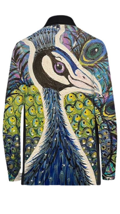 Shake Your Tail Feathers Peacock Cardigan